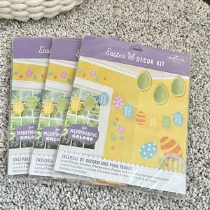 3 Hallmark EASTER Decorating Kits Garland, Hanging and Wall Signs SEALED